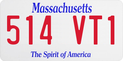 MA license plate 514VT1