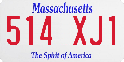 MA license plate 514XJ1