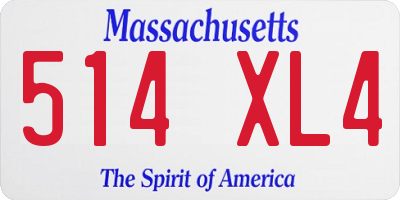 MA license plate 514XL4