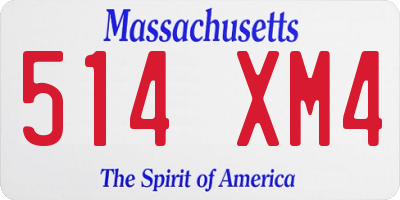 MA license plate 514XM4