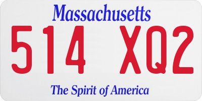 MA license plate 514XQ2