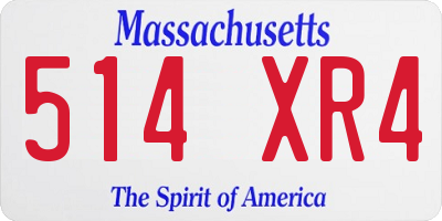 MA license plate 514XR4