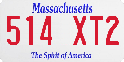 MA license plate 514XT2