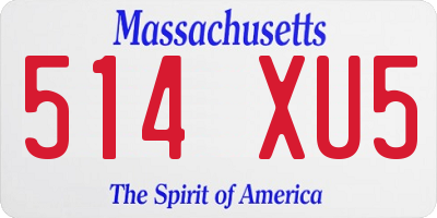 MA license plate 514XU5