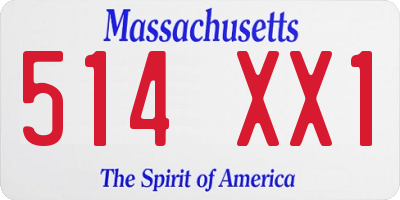 MA license plate 514XX1