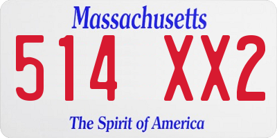 MA license plate 514XX2