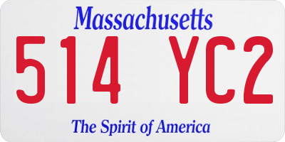 MA license plate 514YC2