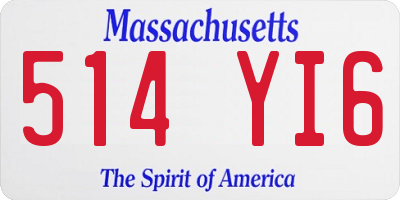 MA license plate 514YI6