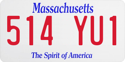 MA license plate 514YU1