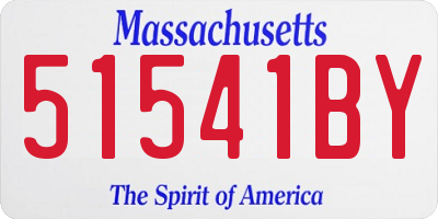 MA license plate 51541BY