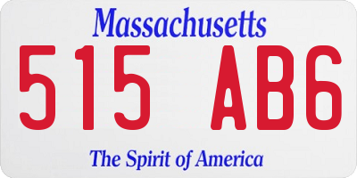 MA license plate 515AB6