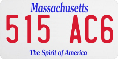 MA license plate 515AC6
