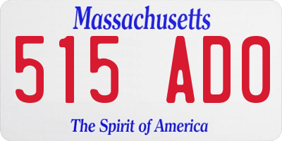 MA license plate 515AD0