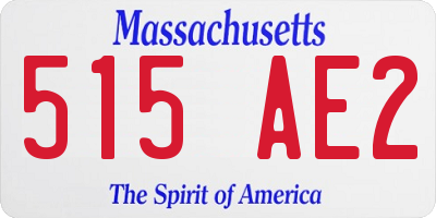 MA license plate 515AE2