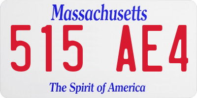 MA license plate 515AE4