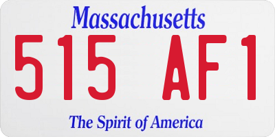 MA license plate 515AF1