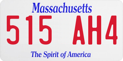 MA license plate 515AH4