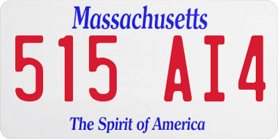 MA license plate 515AI4