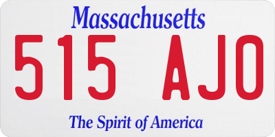 MA license plate 515AJ0