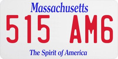 MA license plate 515AM6