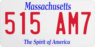 MA license plate 515AM7