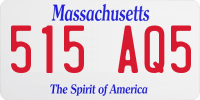 MA license plate 515AQ5