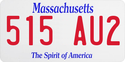 MA license plate 515AU2