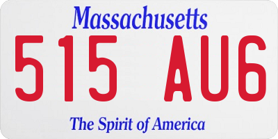 MA license plate 515AU6