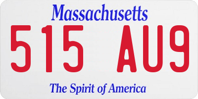 MA license plate 515AU9