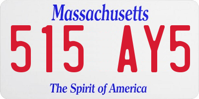 MA license plate 515AY5