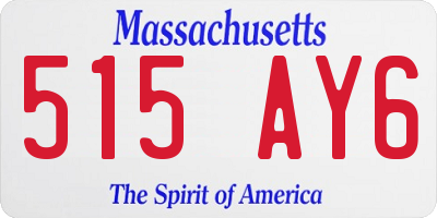 MA license plate 515AY6