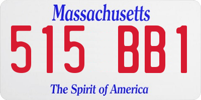 MA license plate 515BB1