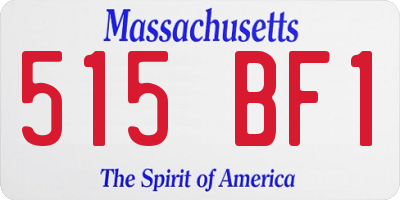 MA license plate 515BF1