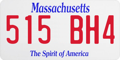 MA license plate 515BH4