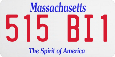 MA license plate 515BI1