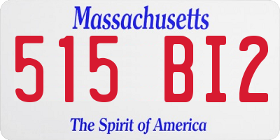MA license plate 515BI2