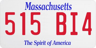 MA license plate 515BI4