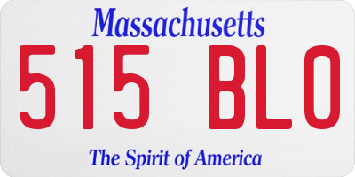 MA license plate 515BL0