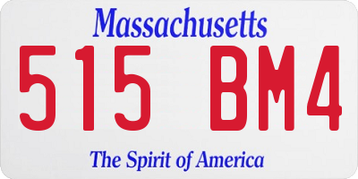 MA license plate 515BM4