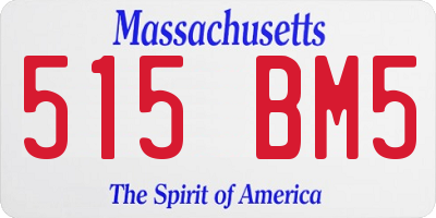 MA license plate 515BM5