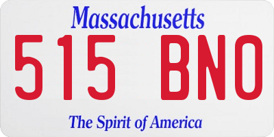 MA license plate 515BN0