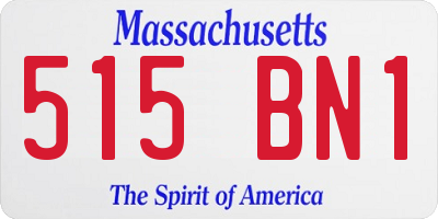 MA license plate 515BN1