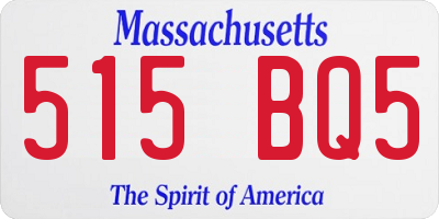 MA license plate 515BQ5