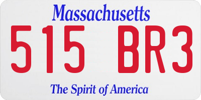 MA license plate 515BR3