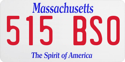 MA license plate 515BS0