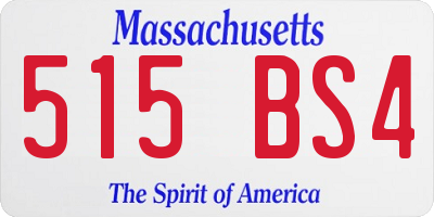 MA license plate 515BS4