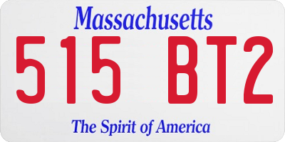 MA license plate 515BT2