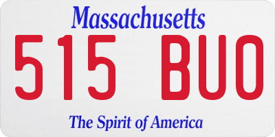 MA license plate 515BU0