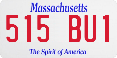 MA license plate 515BU1