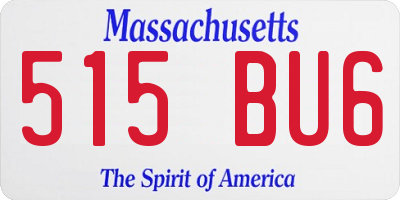 MA license plate 515BU6